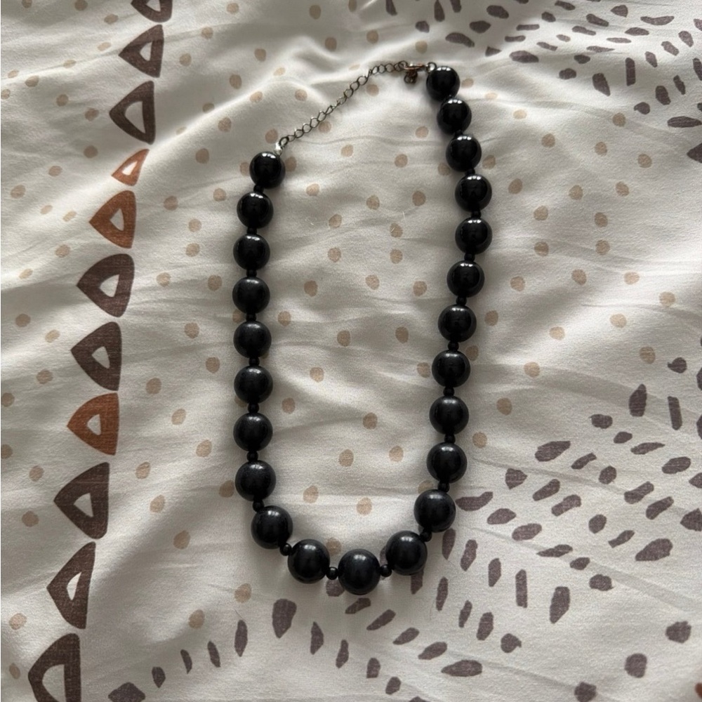 Classic Black Beaded Necklace - Women Jewelry